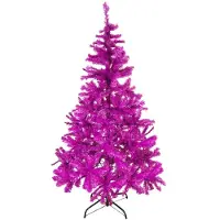Mojawo Albero di Natale 180 cm incl. supporto viola / rosa