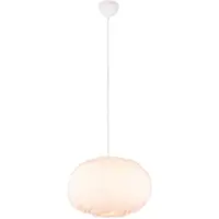 Reality Leuchten Lampada a sospensione pelosa, Ø 50 cm, color sabbia, peluche sintetico