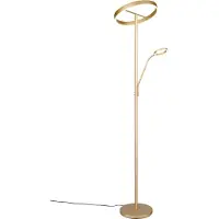 TRIO Lighting Lampada LED da pavimento Willis, oro, altezza 180 cm, metallo, CCT, dimmer