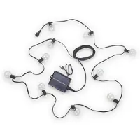 TRIO Catena luminosa da esterno a LED solare, 10x lampadine, telecomando, L 57 cm