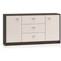 Feldmann-Wohnen Cassettiera Avante Credenza Windmill rovere scuro Cashmere lucido larghezza selezionabile,160cm