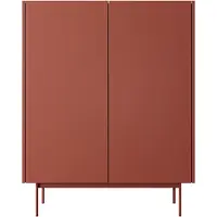 Feldmann-Wohnen Credenza Colore KD-97 Cassettiera 97x37x122cm senza maniglie in Vetroceramica rovere rosso Linea