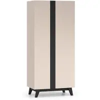 Feldmann-Wohnen Armadio Freshion 90x53x200cm nero cashmere a 2 ante
