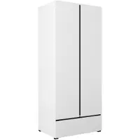 Hm Helvetia Armadio guardaroba Kaunas a 2 ante, bianco, 89x59,5x210 cm, bianco