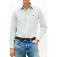 Tommy Hilfiger Linen Blend Dobby Rf Shirt Crushed Mint Taglia: XL | Camicie Casual Outlet | Uomo | Ciano