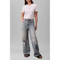 Calvin Klein Ss Logo Cropped Tee Bright White Taglia: XL | Maglie Sportivi Outlet | Donna | Bianco