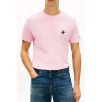 Tommy Hilfiger Script Monogram T-shirt Classic Pink Taglia: L | Magliette basic Outlet | Uomo | Rosa