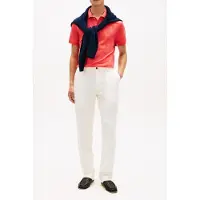 Tommy Hilfiger per uomo. MW0MW39994 Polo con logo rosso ricamato (S), Casual, Cotone, Manica corta