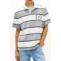 Tommy Hilfiger Tjm Relaxed Ss Stripe Polo Grey Heather Stripe Taglia: XL | Polo Outlet | Uomo | Grigio