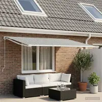 Prolenta Maison Exclusive - Tessuto di ricambio per tende da sole, colore antracite e bianco, 350 x 200 cm, in poliestere