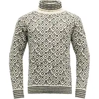 Devold Svalbard Sweat Highneck Pullover di lana (M, grigio)