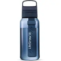 LifeStraw Go Aegean Sea GO-1L-SEA BPA-Free Plastic, bottiglia con filtro a 2 fasi, 1L