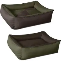 BedDog 2in1: cuccia lavabile per cani con bordo, MYSTIC (verde/marrone), (L) ca. 80x65x18 cm