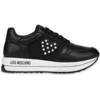 Moschino Pearls Calfskin Sneakers Black Taglia: 35 | Sneakers Outlet | Donna | Nero