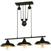 WESTINGHOUSE Lampada a sospensione Iron Hill, nera, a 3 luci, E27