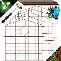 Kesser Recinzione per stagni, recinzione da giardino, sistema a pannelli, set completo in metallo, parte superiore arrotondata, inclusi martello e pali