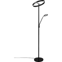 TRIO Lighting Lampada LED da pavimento Willis, nera, altezza 180 cm metallo CCT dimmer
