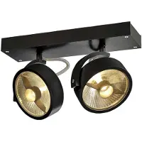 SLV Faretto moderno doppio Kalu, variante: 280 x 180 x 90 mm, 2 x 75 W, nero