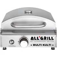 ALL' GRILL Barbecue a gas Allgrill MULTI-KULTI con pilota di sicurezza - Barbecue a gas portatile e multifunzionale