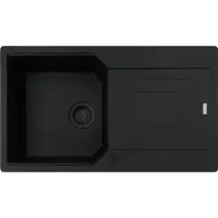 Franke URBAN UBG 611-86 lavello in BLACK MATT - BLACK COLLECTION con manopola eccentrica in acciaio inox / dimensione foro 840 x 480 mm R15 / lavello in granito