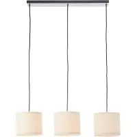 Brilliant Lampada a sospensione Teddy, lunghezza 98 cm, beige, a 3 luci,