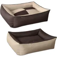BedDog 2in1: cuccia lavabile per cani con bordo, MELANGE (beige/marrone), (M) ca. 70x55x18 cm