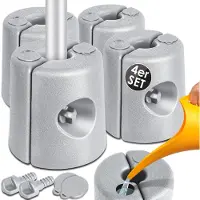 Kesser Base di supporto per gazebo, set da 4, in HDPE, 22x22x25 cm, riempibili con acqua/sabbia, per gazebo e tende