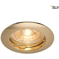 SLV PIKA QPAR51, plafoniera da incasso, rigida, ottone, max. 50W