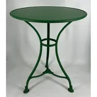 Casa Padrino Tavolo da giardino in stile liberty verde Ø 60 x H. 70 cm - Mobili da giardino nostalgici