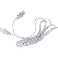 Star Trading Portalampada E14 con cavo, bianco