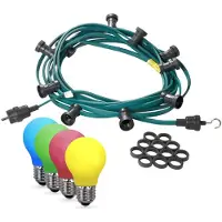 SPICELITE Catena luminosa per feste 10m - Catena luminosa per esterni verde - Germany 10 x luci a LED colorate a goccia