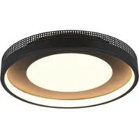 TRIO Lighting Plafoniera LED Solea, nero opaco, Ø 40 cm, plastica