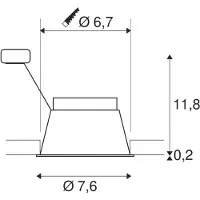 SLV 1005436 HORN, plafoniera da incasso bianca 25W Blower Door ermeticità testata IP20/IP44
