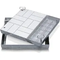 Zarges Copertura per pozzetto in acciaio zincato 600 x 400 mm 47032