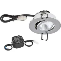 EVN-Lichttechnik P-LED, plafoniera da incasso 230 V, rotonda, cromo - La lampadina LED non è sostituibile PC20N61102