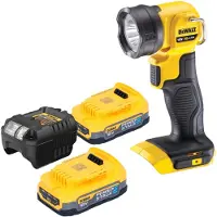 DeWalt DCL 040 E2 Lampada LED a batteria 18 V 110 lm + 2x batteria Powerstack 1,7 Ah + caricatore