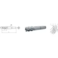 Elmag Fresa HSS Co5 con cono morse DIN 845