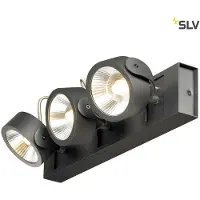 SLV KALU LED 3 luci da parete e da soffitto, nero, 3000K, 60°