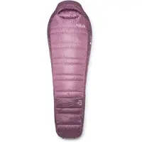 Rab Women's Alpine -12C / 10F Sacco a pelo in piuma Donna (Regular - Body Size: 170 cm, iris / dark iris)