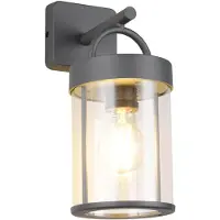 Reality Leuchten Applique da esterno Almeria, antracite, alluminio, altezza 29 cm, IP44