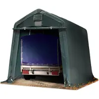 TOOLPORT Tendone Garage 2,4x3,6 m verde PE 600 N Costruzione Stabile in Acciaio Garage per Moto