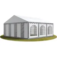 Sonstiges TOOLPORT 5x6 mTendone per feste PREMIUM PVC grigio-bianco 100% impermeabile
