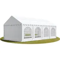 Sonstiges TOOLPORT 3x8 mTendone per feste PREMIUM PVC bianco 100% impermeabile Tendone da esterno Tenda party