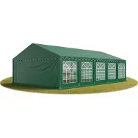 TOOLPORT Tendone per feste 5x10 m PVC verde scuro 100% impermeabile Tendone da esterno Tenda party