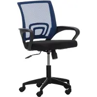 CLP Sedia da ufficio , modello Auburn, regolabile in altezza, girevole, con funzione basculante. Sedia da scrivania con rivestimento in rete, colore: blu