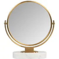 Casa Padrino specchio da trucco oro/bianco h. 51 cm - Specchio da toilette