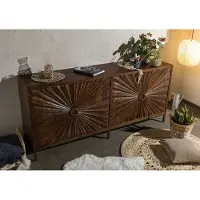 MASSIVMOEBEL24.DE MASSIVMOEBEL24 | credenza in legno di Mango 201x48x89 marrone laccato STILMÖBEL #129