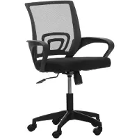CLP Sedia da ufficio , modello Auburn, regolabile in altezza, girevole, con funzione basculante. Sedia da scrivania con rivestimento in rete, colore: nero