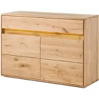 G + K MASSIVMOEBEL24 | credenza in legno di Quercia Selvatica 123x43,5x86 quercia naturale oliato CARDIFF #131