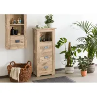 MASSIVMOEBEL24.DE MASSIVMOEBEL24 | RAILWAY #381 Comò in legno di mango - laccato / sbiancato 50x30x120